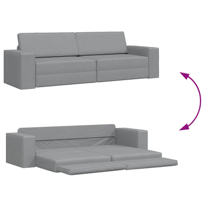 Divano letto Grigio chiaro 245 x 78 x 77 cm Tessuto | homemem39
