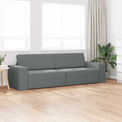Divano-letto da pavimento Grigio scuro 245 x 78 x 77 cm Tessuto - homemem39