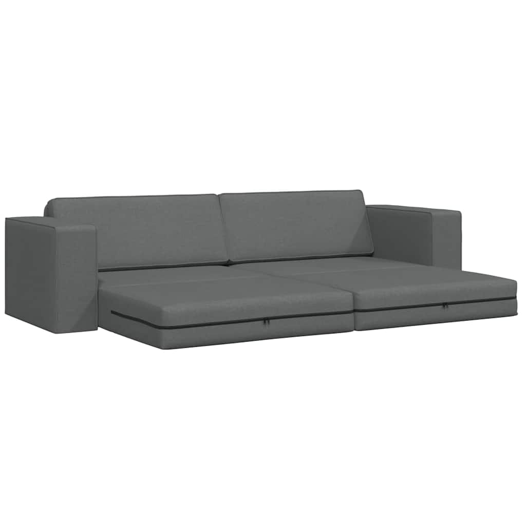 Divano-letto da pavimento Grigio scuro 245 x 78 x 77 cm Tessuto - homemem39