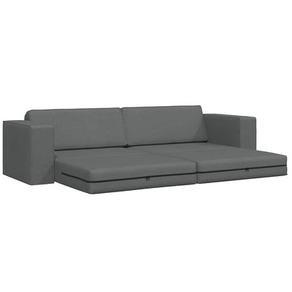 Divano-letto da pavimento Grigio scuro 245 x 78 x 77 cm Tessuto - homemem39