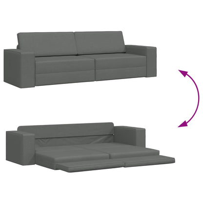 Divano letto Grigio scuro 245 x 78 x 77 cm Tessuto