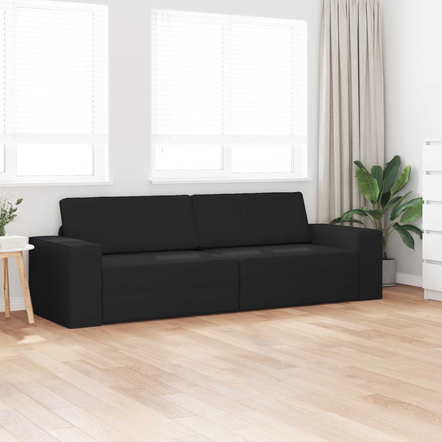 Divano letto Nero 245 x 78 x 77 cm Tessuto | homemem39
