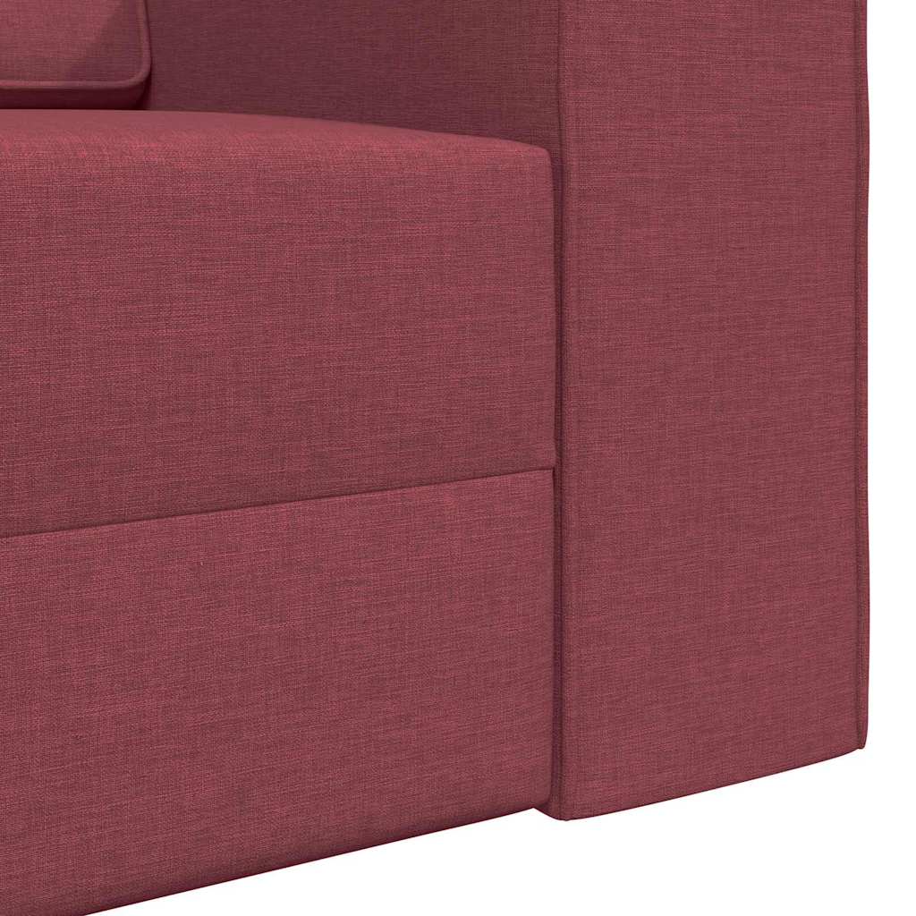Divano letto 200cm Rosso Vino Tessuto - homemem39