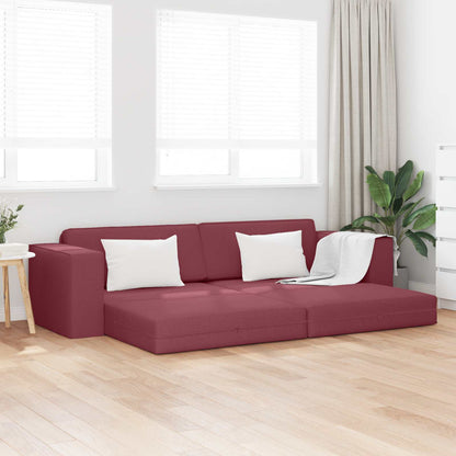 Divano letto Rosso Vino 245 x 78 x 77 cm Tessuto
