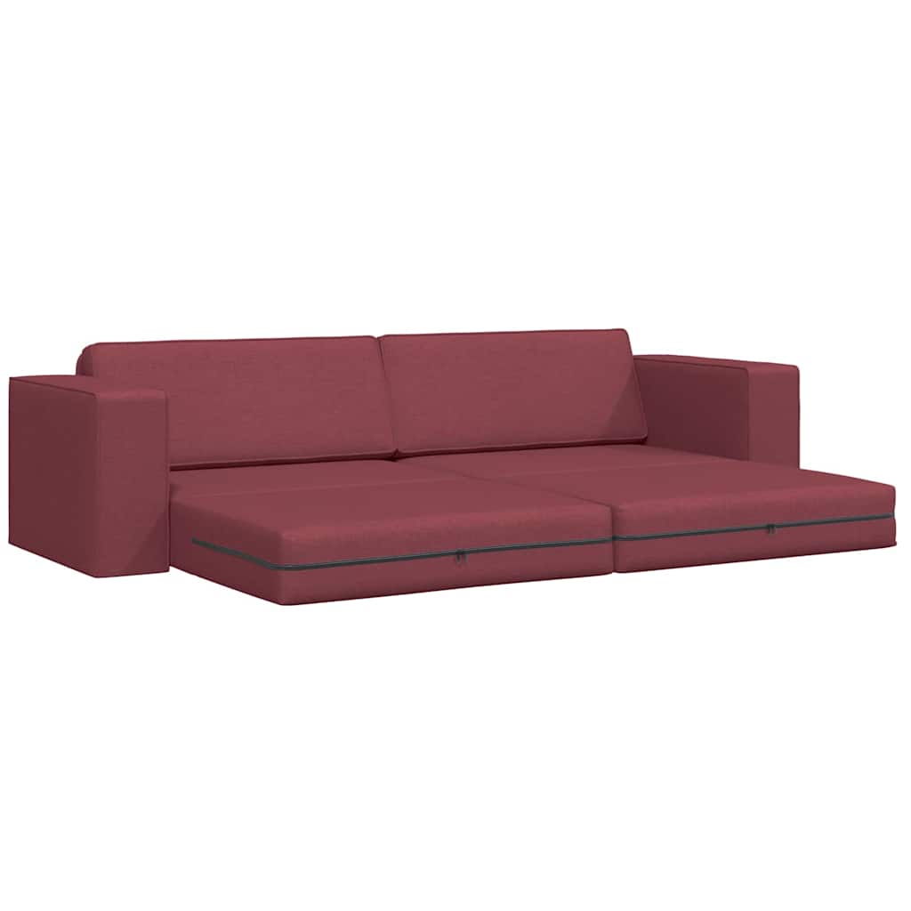 Divano letto 200cm Rosso Vino Tessuto - homemem39