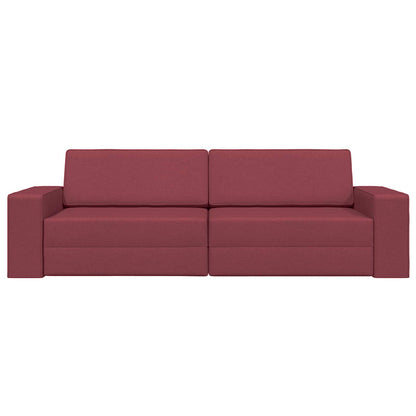 Divano letto Rosso Vino 245 x 78 x 77 cm Tessuto | homemem39