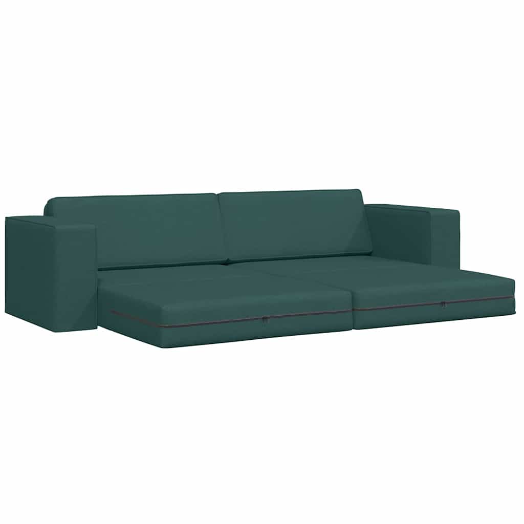 Divano letto Verde Scuro 245 x 78 x 77 cm Tessuto