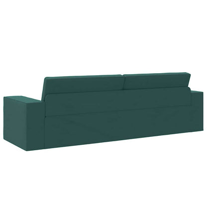 Divano letto Verde Scuro 245 x 78 x 77 cm Tessuto