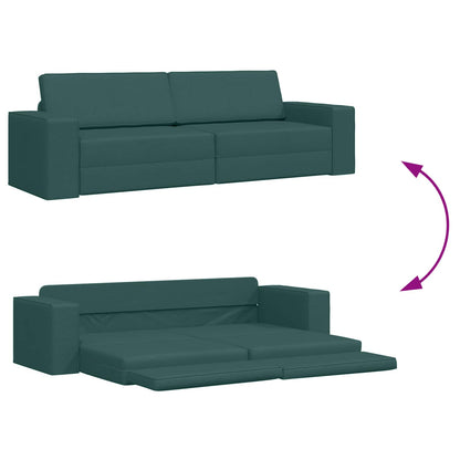 Divano letto Verde Scuro 245 x 78 x 77 cm Tessuto | homemem39