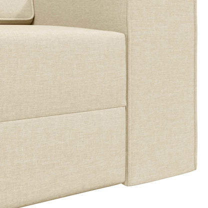 Divano letto Crema 245 x 78 x 77 cm Tessuto | homemem39