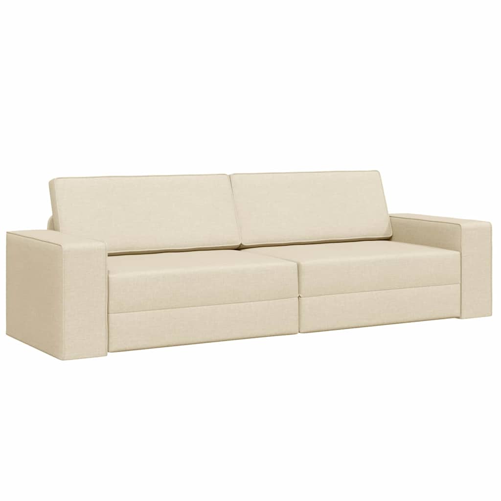 Divano letto 200cm Crema Tessuto - homemem39