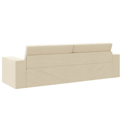Divano letto Crema 245 x 78 x 77 cm Tessuto | homemem39
