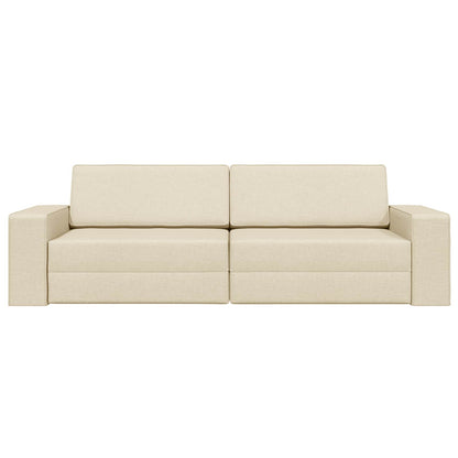 Divano letto Crema 245 x 78 x 77 cm Tessuto | homemem39