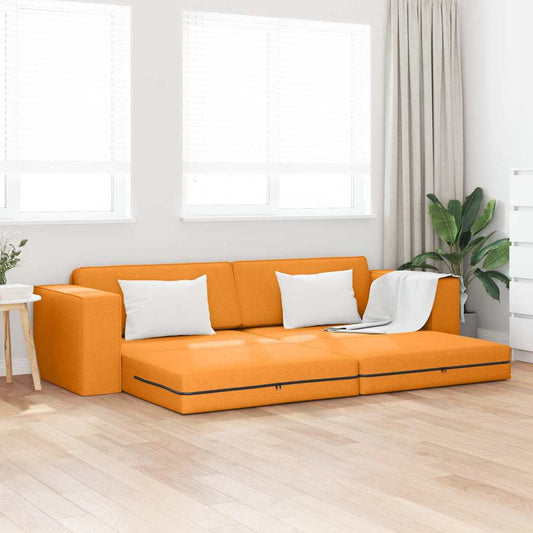 Divano letto 200cm Giallo Scuro Tessuto