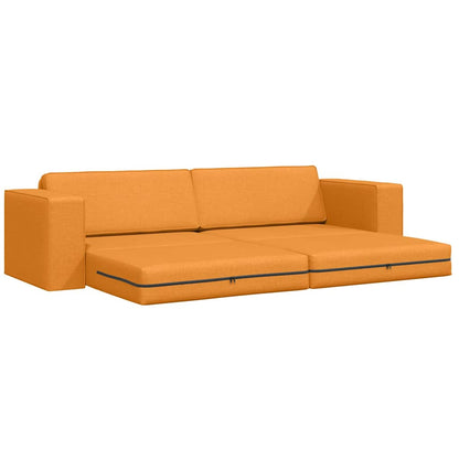 Divano letto 200cm Giallo Scuro Tessuto