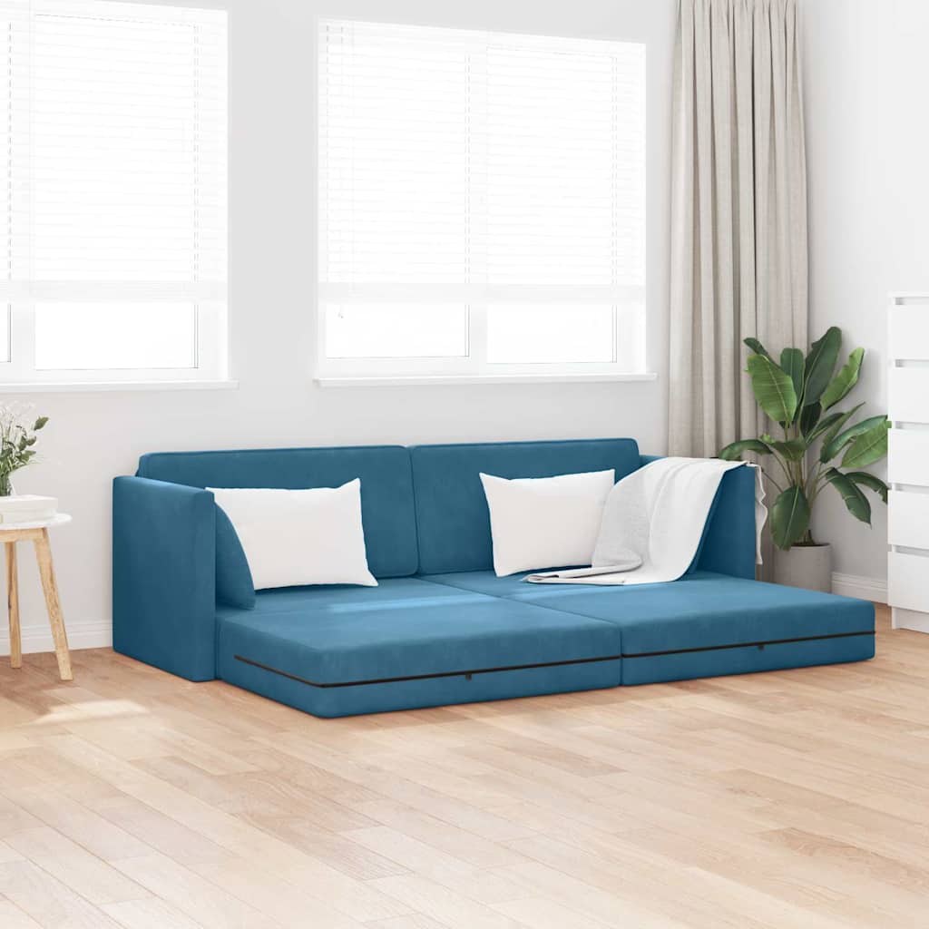 Divano-letto da pavimento 200cm Blu Velluto