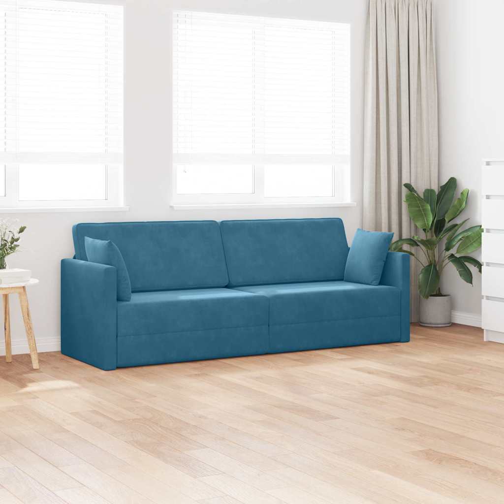 Divano-letto da pavimento 200cm Blu Velluto