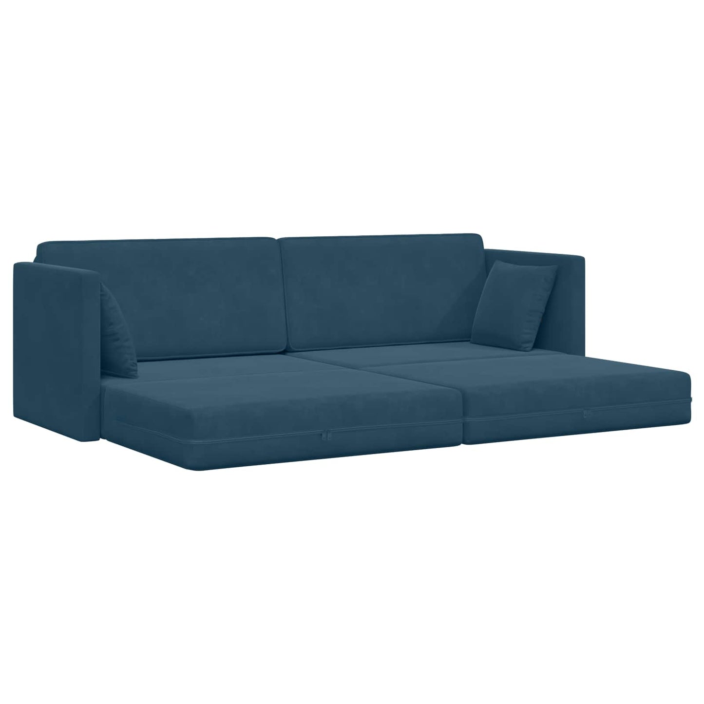 Divano-letto da pavimento Blu 213 x 70 x 77 cm Velluto | homemem39