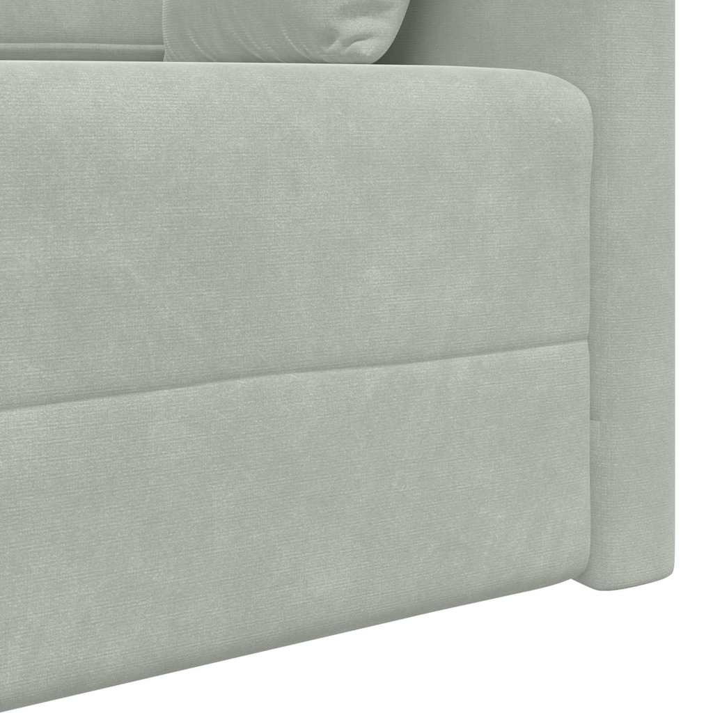 Divano letto Grigio chiaro 213 x 70 x 77 cm Velluto - homemem39