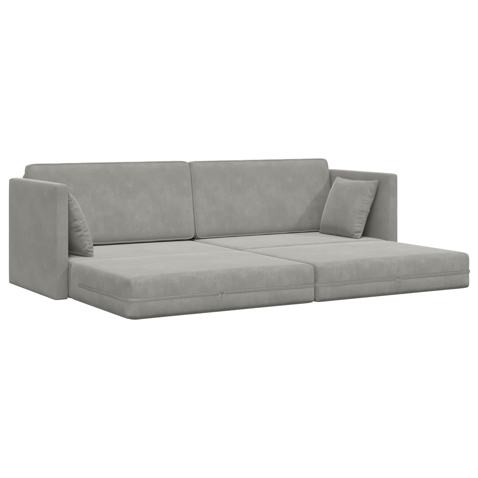 Divano-letto da pavimento Grigio chiaro 213 x 70 x 77 cm | homemem39