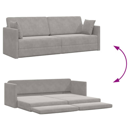 Divano-letto da pavimento Grigio chiaro 213 x 70 x 77 cm | homemem39