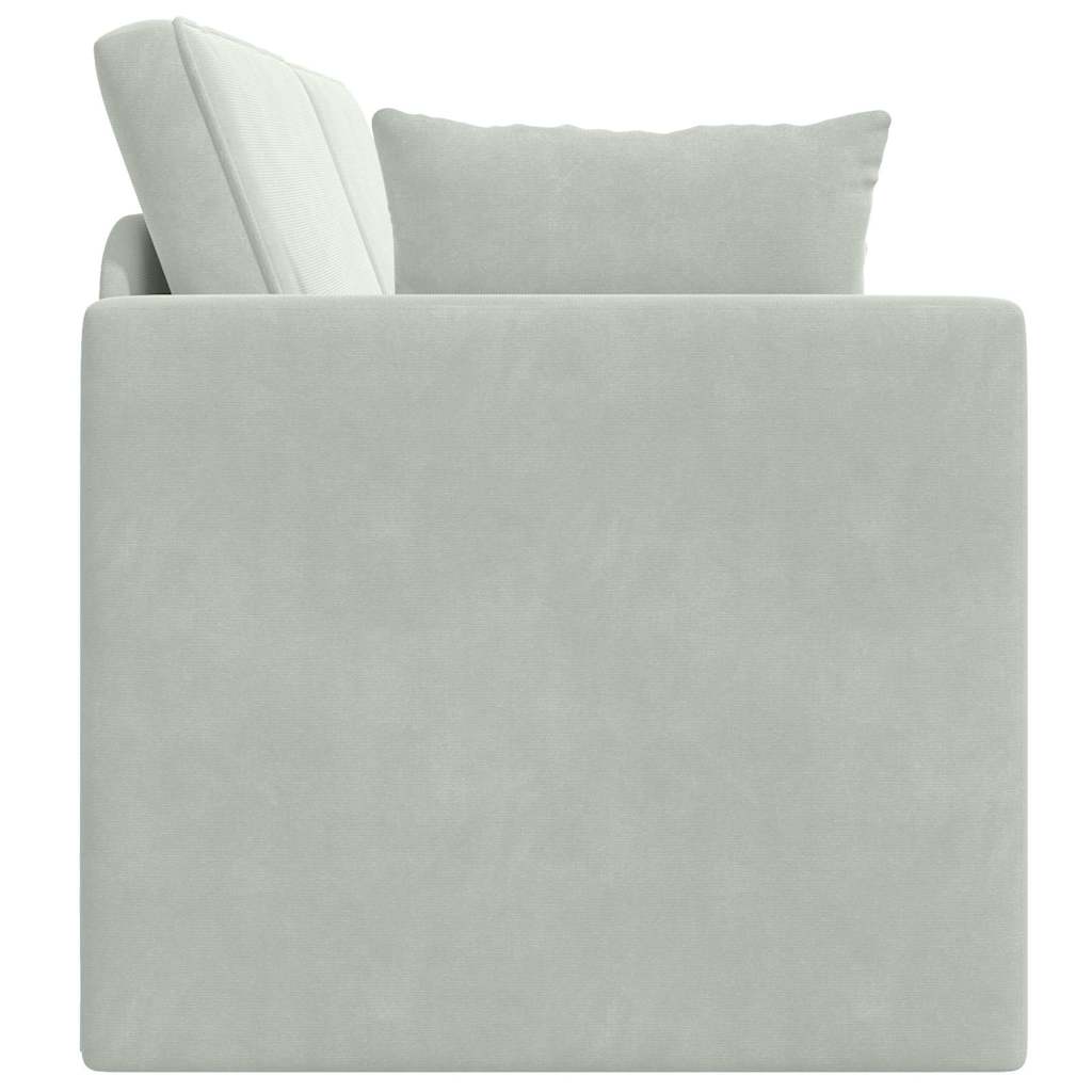 Divano letto Grigio chiaro 213 x 70 x 77 cm Velluto - homemem39