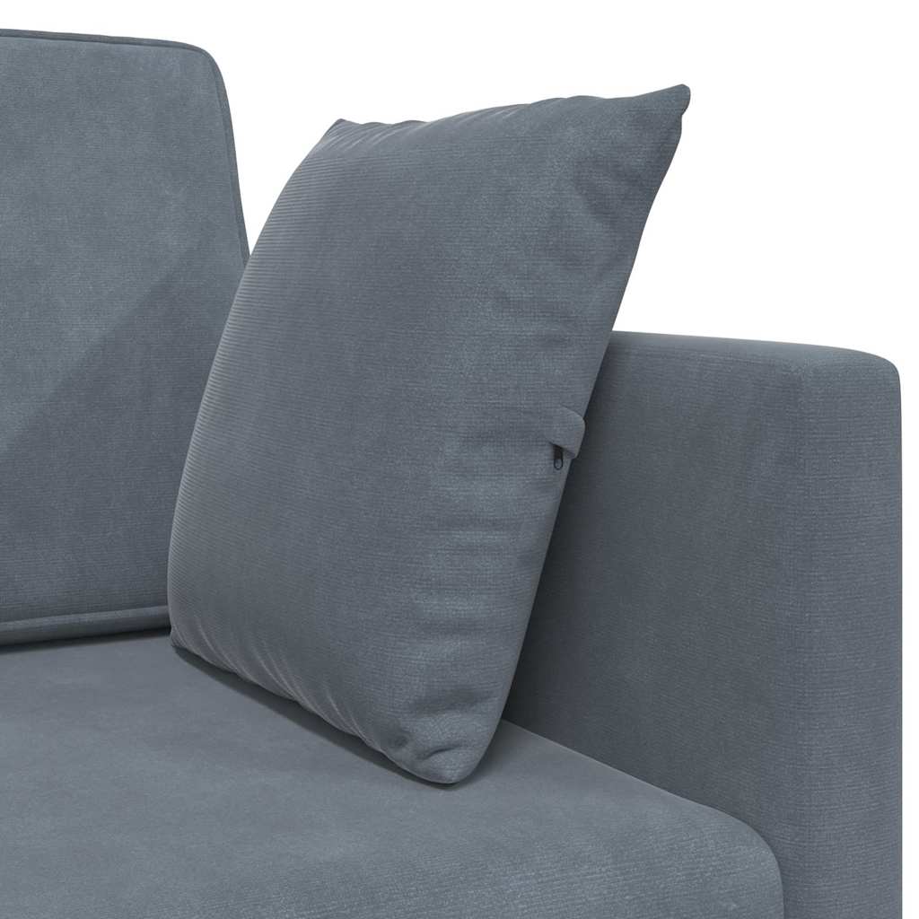 Divano letto Grigio scuro 213 x 70 x 77 cm Velluto - homemem39