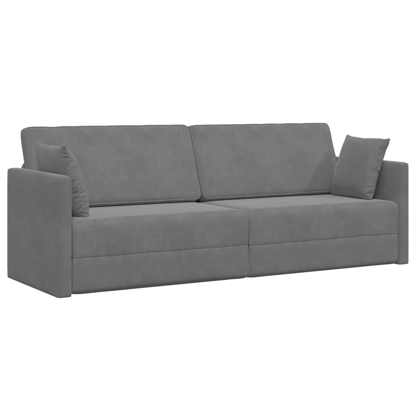 Divano-letto da pavimento Grigio scuro 213 x 70 x 77 cm Velluto