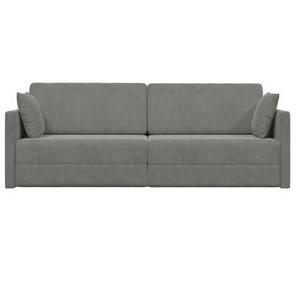 Divano-letto da pavimento Grigio scuro 213 x 70 x 77 cm Velluto