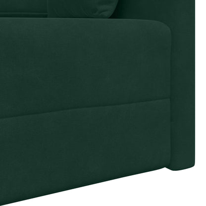 Divano-letto da pavimento Verde Scuro 213 x 70 x 77 cm Velluto | homemem39