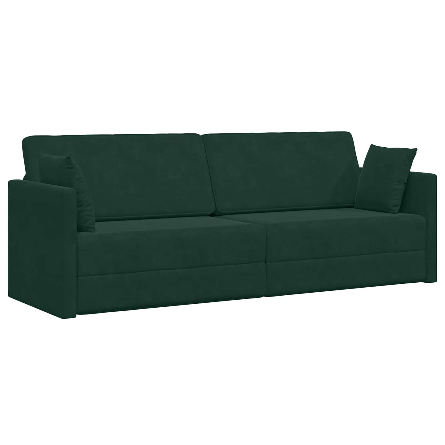 Divano-letto da pavimento Verde Scuro 213 x 70 x 77 cm Velluto | homemem39