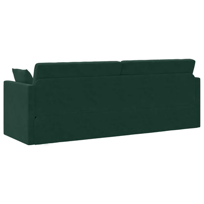 Divano-letto da pavimento Verde Scuro 213 x 70 x 77 cm Velluto | homemem39