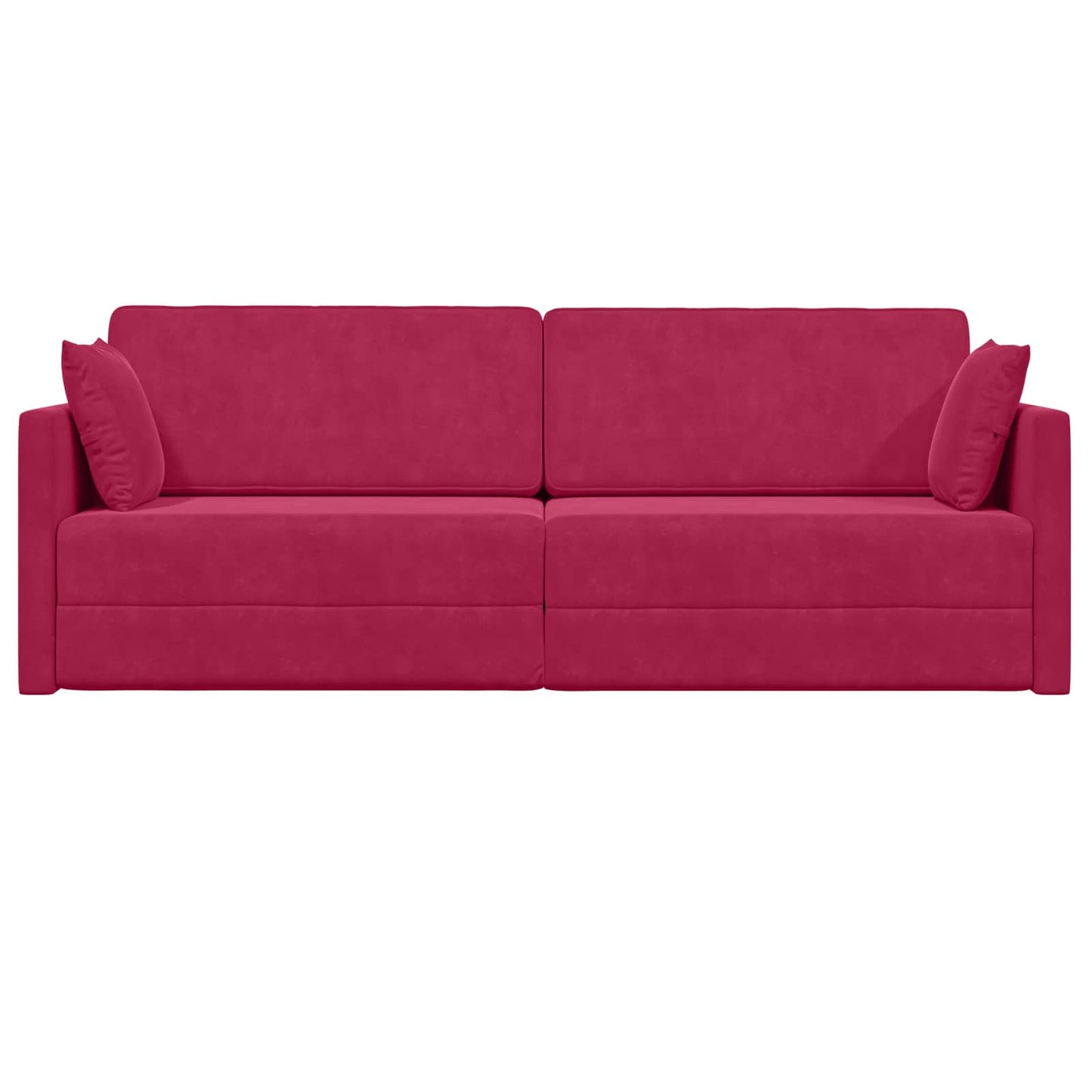 Divano-letto da pavimento Rosso Vino 213 x 70 x 77 cm Velluto