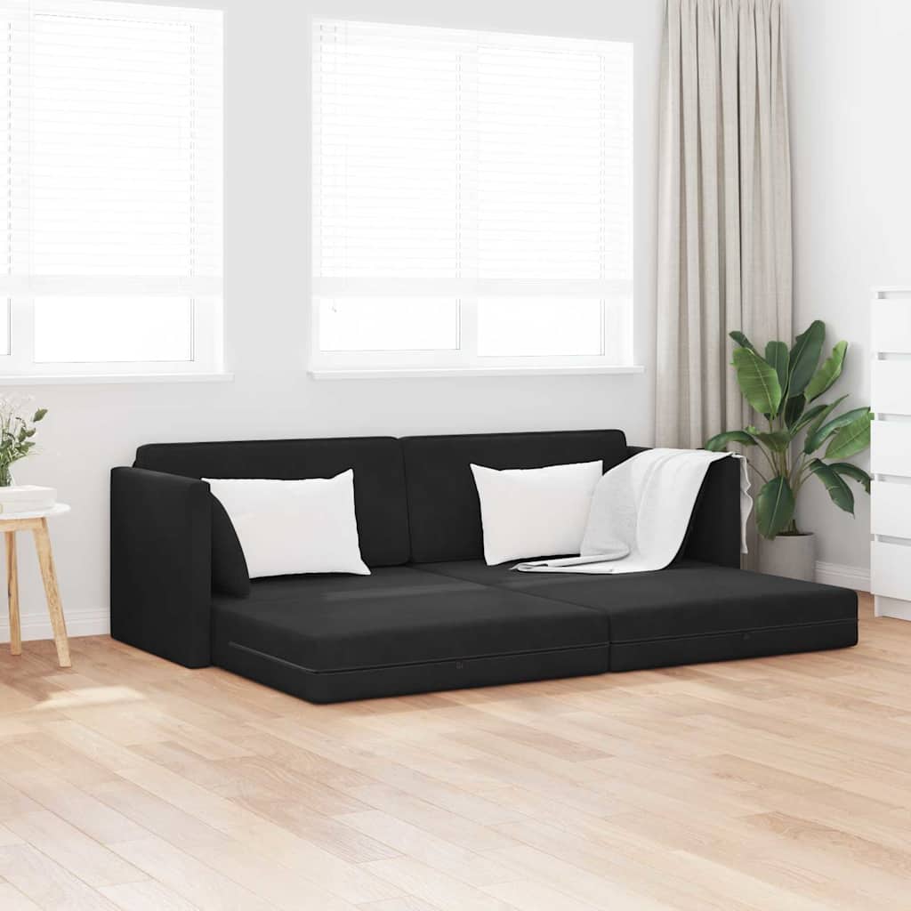 Divano-letto da pavimento 200cm Nero Velluto - homemem39