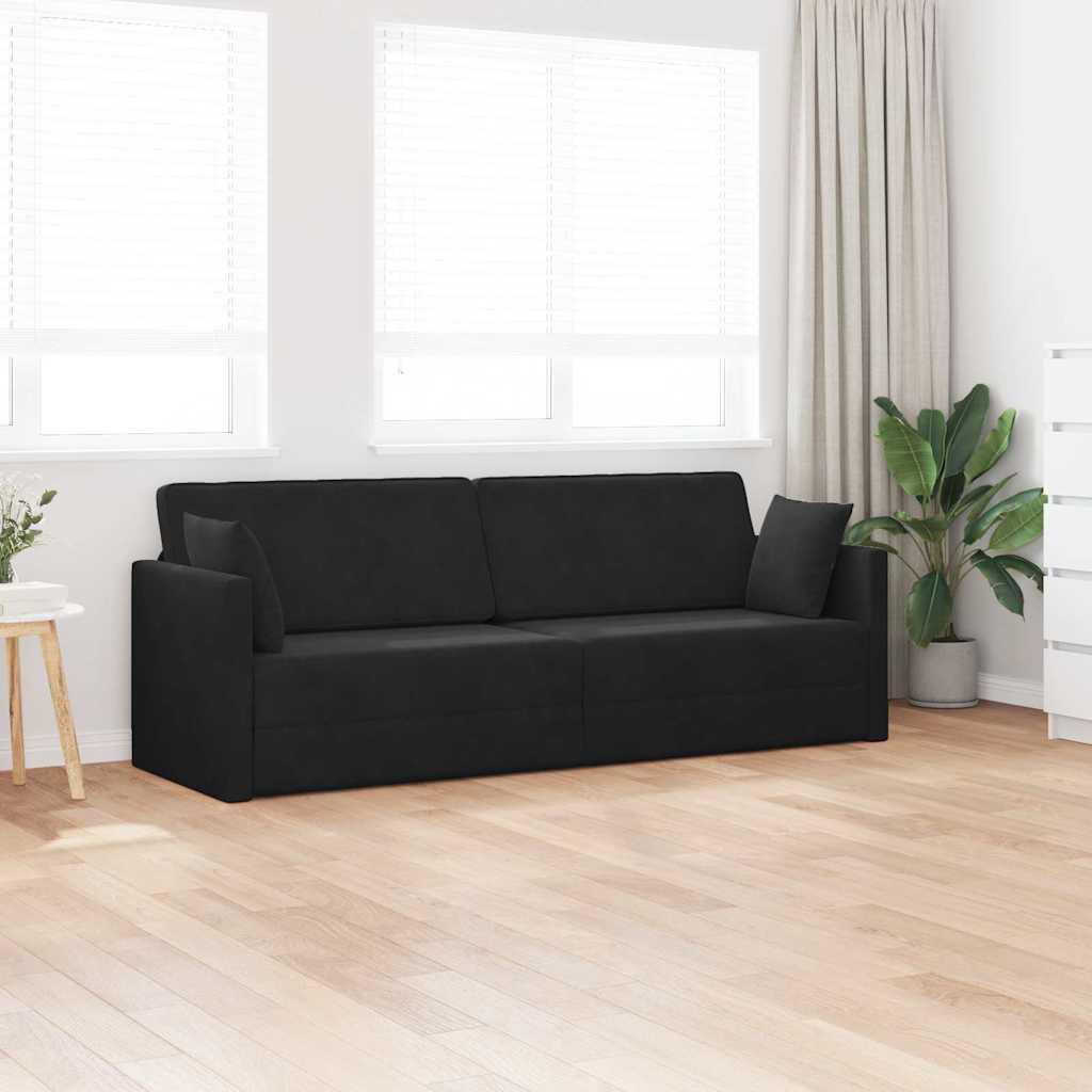 Divano-letto da pavimento 200cm Nero Velluto - homemem39