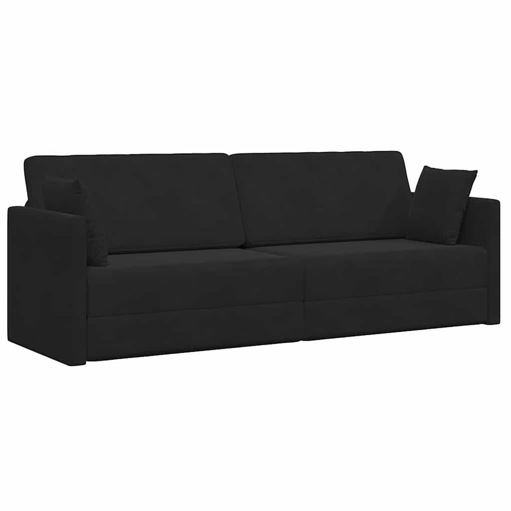 Divano-letto da pavimento 200cm Nero Velluto - homemem39