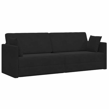 Divano-letto da pavimento Nero 213 x 70 x 77 cm Velluto