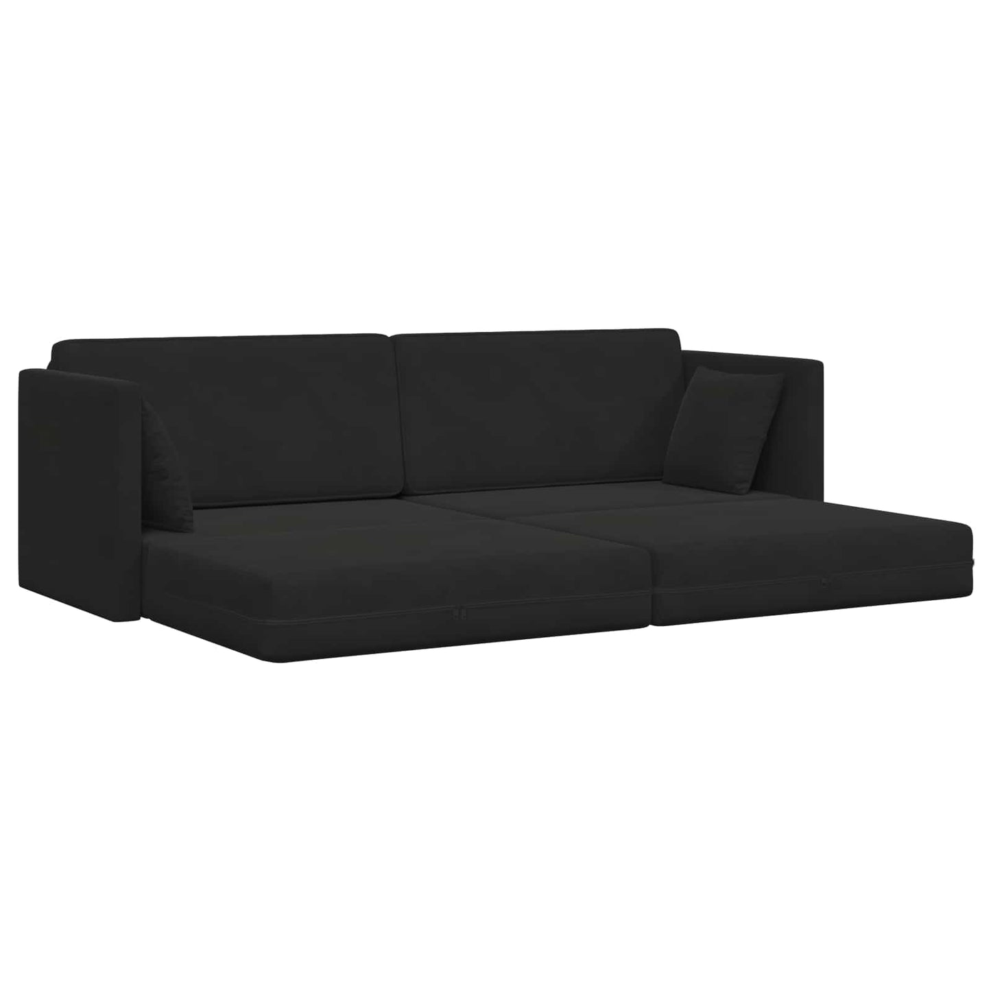 Divano-letto da pavimento Nero 213 x 70 x 77 cm Velluto