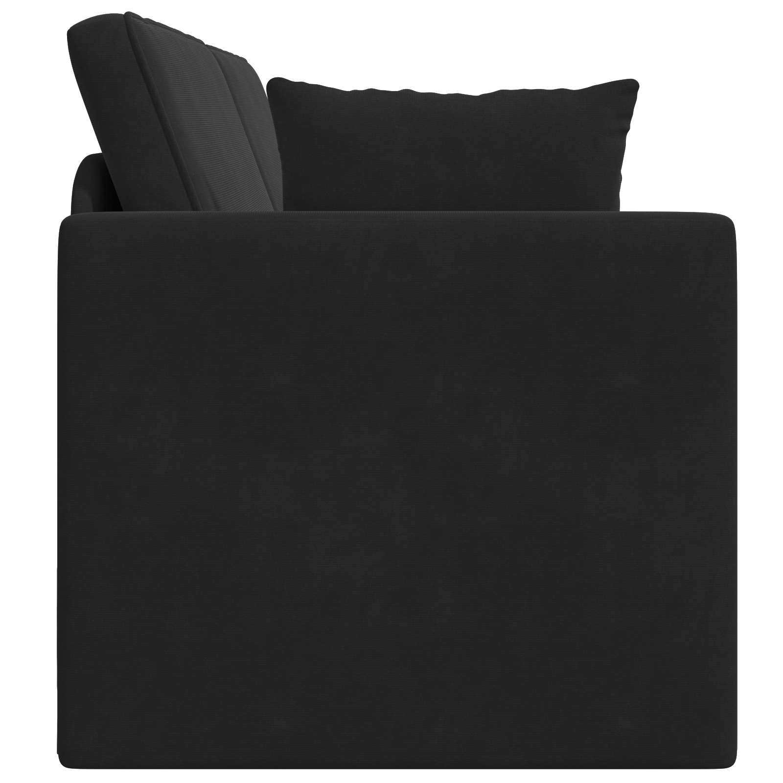 Divano-letto da pavimento Nero 213 x 70 x 77 cm Velluto | homemem39