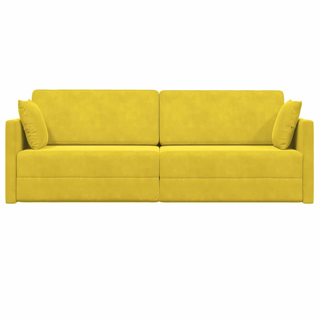 Divano-letto da pavimento 200cm Giallo Velluto
