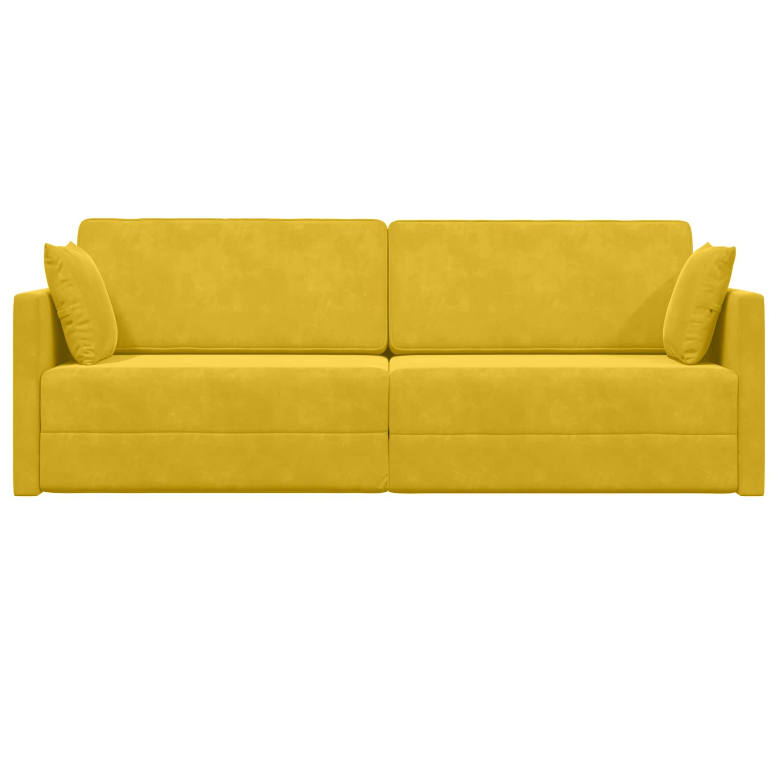 Divano-letto da pavimento Giallo 213 x 70 x 77 cm Velluto | homemem39