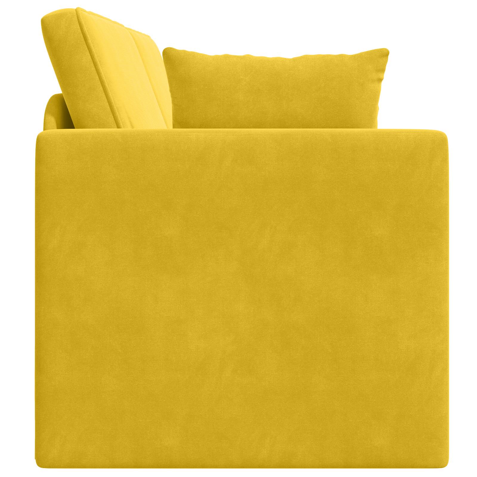 Divano-letto da pavimento Giallo 213 x 70 x 77 cm Velluto | homemem39