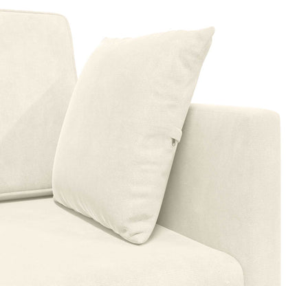 Divano-letto da pavimento Crema 213 x 70 x 77 cm Velluto | homemem39