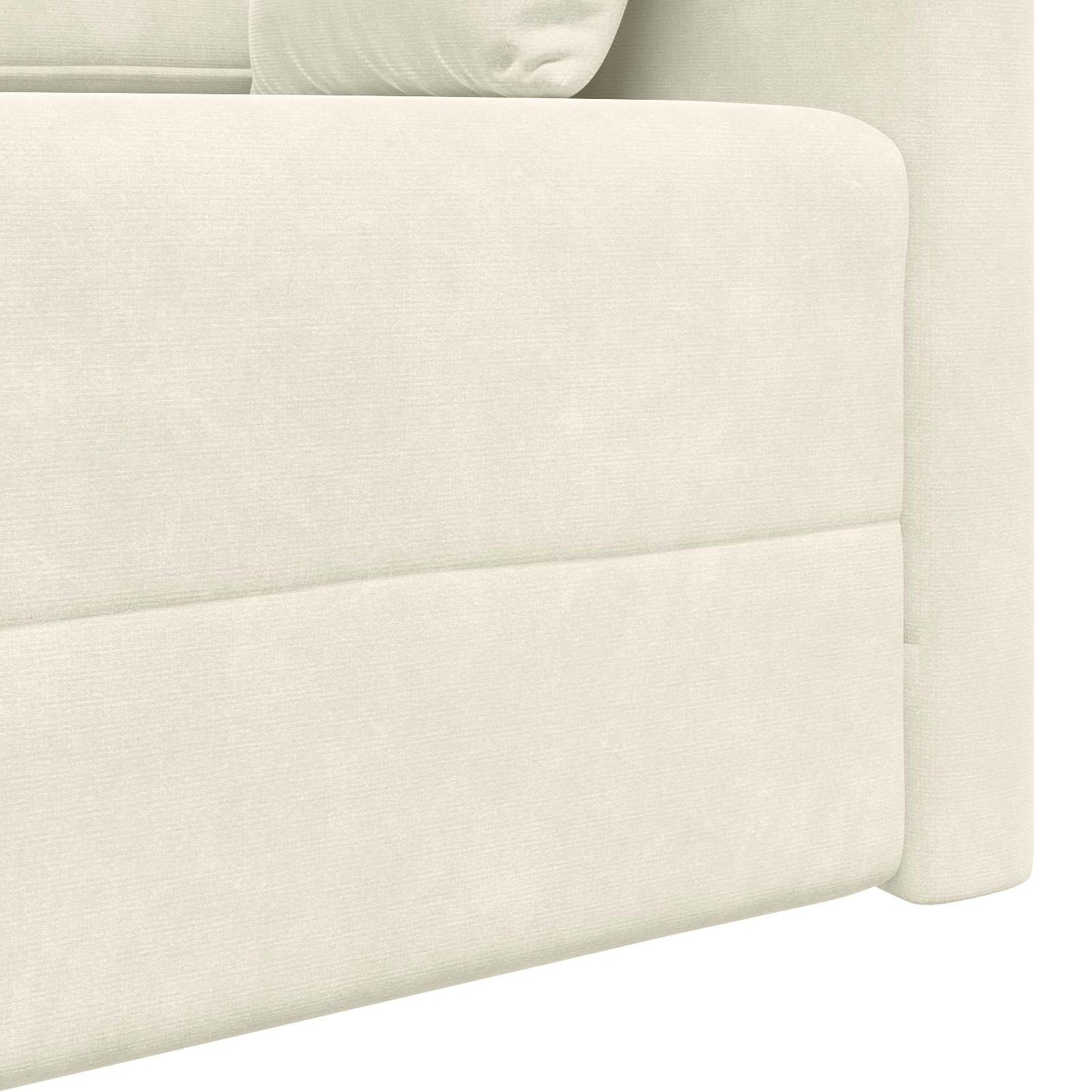 Divano-letto da pavimento Crema 213 x 70 x 77 cm Velluto | homemem39