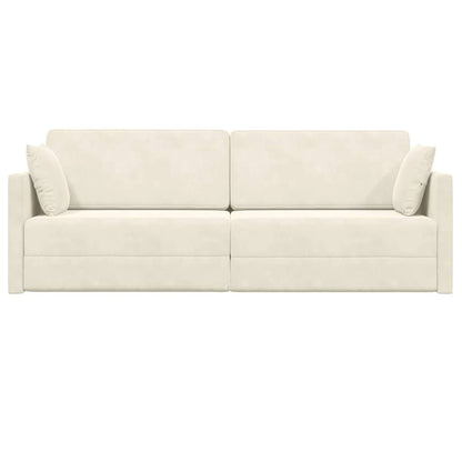 Divano-letto da pavimento 200cm Crema Velluto - homemem39