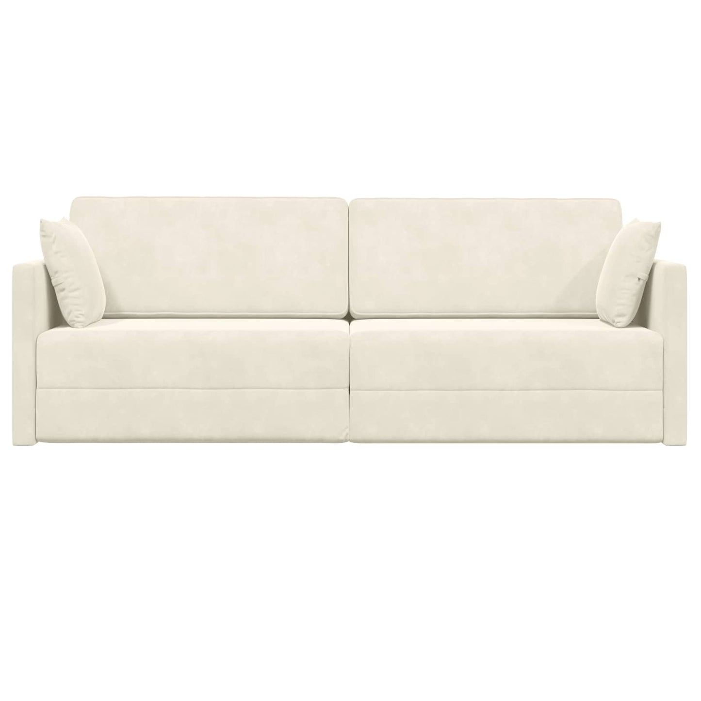 Divano-letto da pavimento Crema 213 x 70 x 77 cm Velluto | homemem39