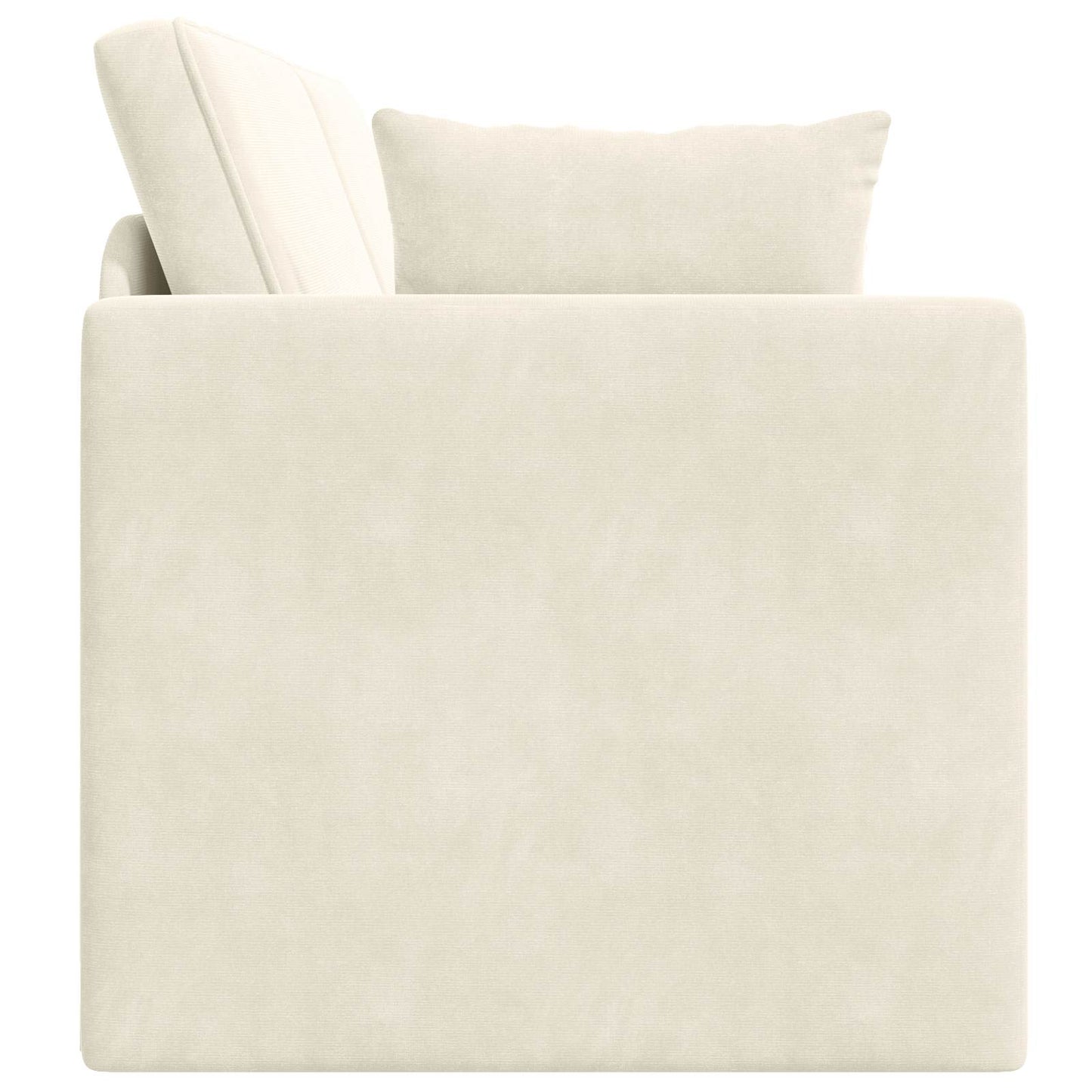 Divano-letto da pavimento Crema 213 x 70 x 77 cm Velluto