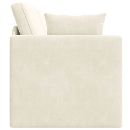 Divano-letto da pavimento Crema 213 x 70 x 77 cm Velluto