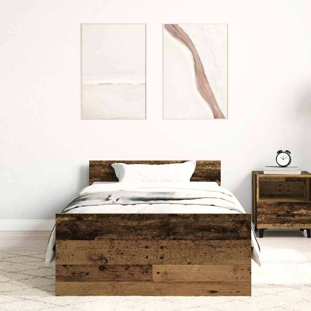 Giroletto senza Materasso Legno Antico 90x200cm in Truciolato | homemem39