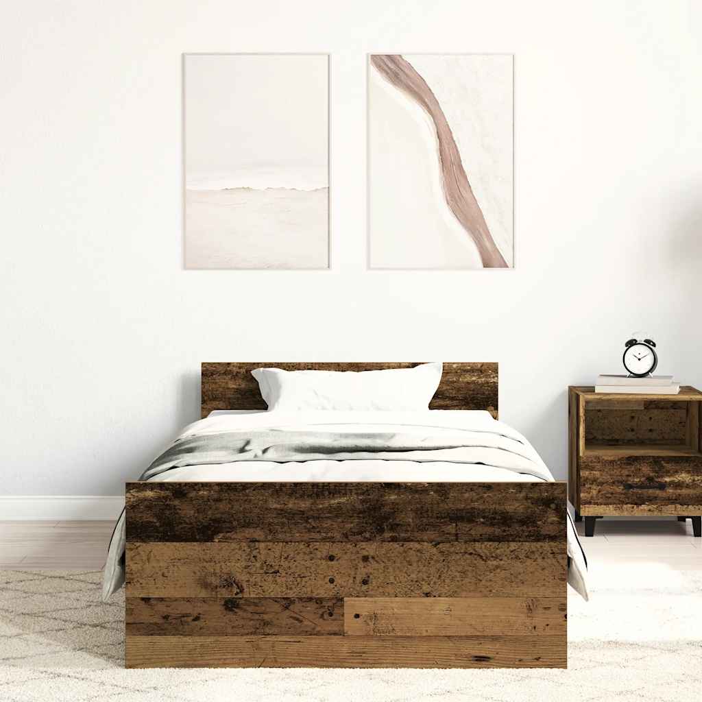 Giroletto senza Materasso Legno Antico 100x200cm in Truciolato - homemem39